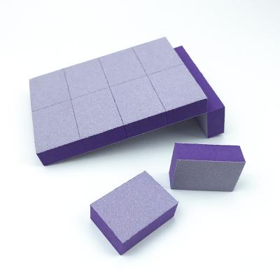 China EVA Sponge +sandpaper 1500Pcs/Case EVA Sponge Professional 80 100 2 Disposable Sides 2 Way Mini Nail Buffer Block For Nail Beauty for sale