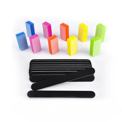 China Nail file:sandpaper+EVA free shipping USA 118 bags/manicure Kit Nail File Buffer Set Case 10Pcs Black Nail File Buffer Set 10Pcs for sale