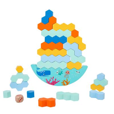 China DIY TOY Balancing stacked building blocks toys early education puzzle enlightenment 3-7 years old interactive tabletop parent-child games for sale