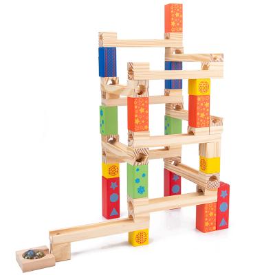 China Toy Track Building Blocks Educational Enlightenment Children's Toys Logical Thinking Wooden Early Educational Stacking Blocks for sale