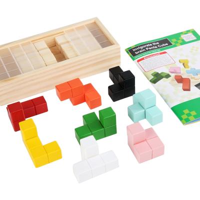 China Early Education Enlightenment Logical Thinking Training Educational Toy Building Blocks Three-dimensional Wooden Children's Toys for sale