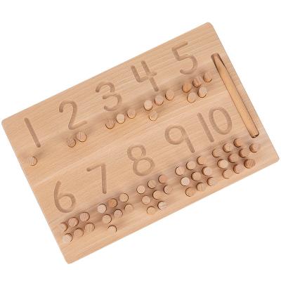 China Wooden Educational Blind Board Children's Math Toys Digital Enrollment Aids Early Childhood Education Cognitive Puzzle Mathematics Toys for sale