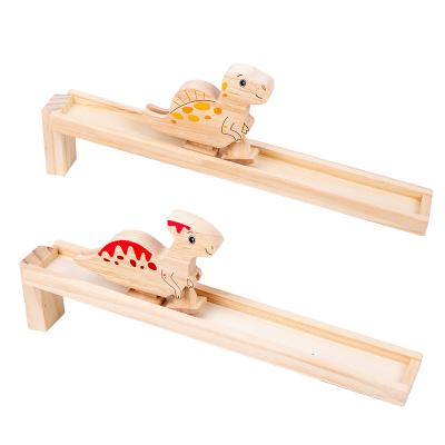 China Early Education Wooden Children's Enlightenment Training Animal Toy DIY Hand Eye Coordination Inertia Tabletop Game Cartoon Animals for sale