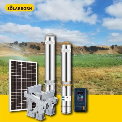 China Long Lifespan Solarborn Africa Irrigation System Kit Submersible Powered Solar Water Pump For Deep Well for sale