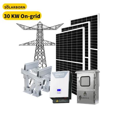 China solarborn home 30kw on grid home solar systems for sale solar power system for sale