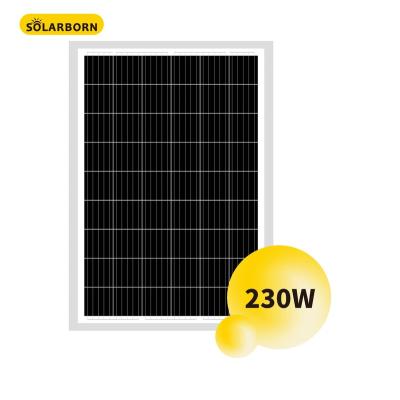 China Solarborn solar panel poly 230w SLB54P6 solares costos home paneles for home for sale