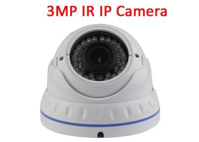 China 3 MegaPixel Dome Poe IP Camera High Resolution , Wide Angle IP Camera for sale