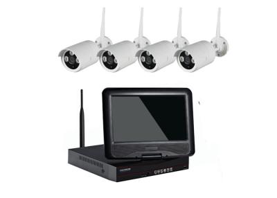 China 10 '' LCD Dispaly Wireless NVR Kit / Bullet IP Camera NVR System CE RoHS Certification for sale