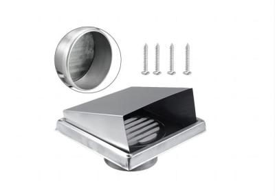 China Exhaust Hood Outer Hood Connection 100 mm Stainless Steel 150x150 mm with Backflow Valve for sale