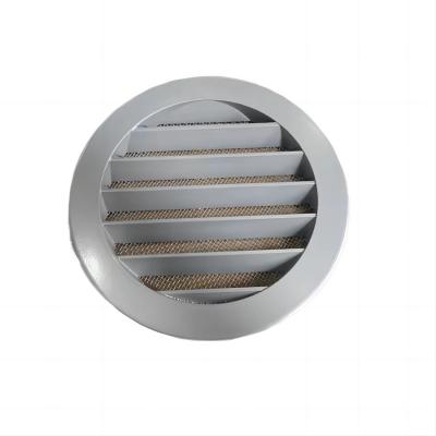 China ELC Aluminium Outdoor Round Die Cast vent Louver for ventilation duct air grilles Ceiling grilles with steel mesh air Vent for sale