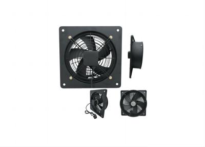 China 220V High Speed Square Axial Flow Exhaust Fan Black 12 In 2800rpm With Double Mesh Cover For HVAC Systems for sale