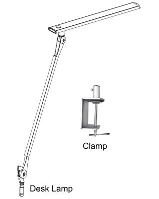 China Modern Dimmable LED Desk Lamp Swing and Slim Arm Work Light with Clamp Clip Table Lamp for Reading Bedroom for sale