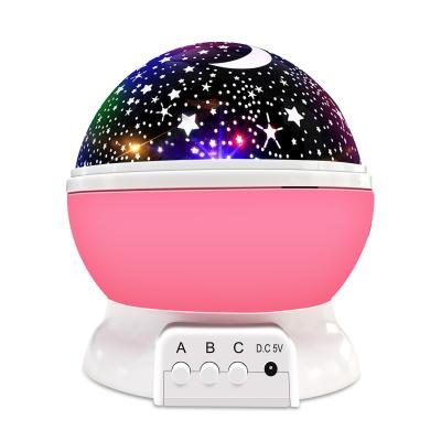 China 3D 7 Colors Star Night Flashing Light Rotating Space Spotlight and Twilight Lamp Indoor Ceiling Light for sale