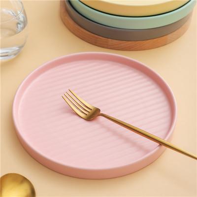 China Disposable No Stick Ceramic Tray Sets Microwave Oven Use Color Around Baking Dishes for sale