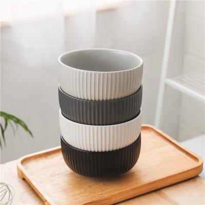 China Disposable Round Popular Matte Matte Multiple Color Decorated Ceramic Rice Bowl For Hotel Restaurant for sale