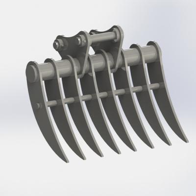 China Machinery Repair Shops XZFE ZX120 ZX200 Double Sided Root Rake For Excavator Digger Bucket for sale