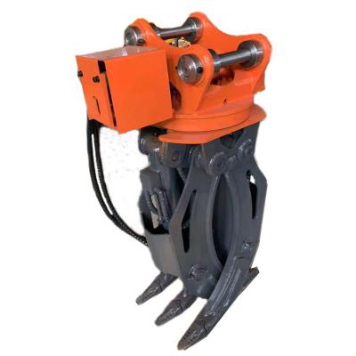 China The same product can be applied to multiple models of excavators Stone Grab Mini Excavator 1 Ton Log Grab Grapple Bucket Attachment for sale