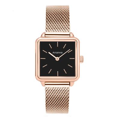 China Fashion Women Waterproof Luxury Watches Rose Gold Stainless Steel Mesh Strap Ladies Quartz Wristwatches for sale