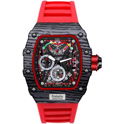 China Top Brand Wristwatches Waterproof Silicone Custom Printed Logo Mens Series Automatic Watches for sale