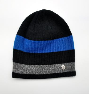 China Casual OEM Custom Logo Reflective Acrylic Unisex Knitted Hat Winter Women Beanie for sale