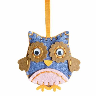 China DIY Educational NONE-TOXIC KIT ECO-FRIENDLY FELT ANIMAL OWL READY FOR STITCH TO LEARN TO SEW ART AND CRAFTING FOR KIDS for sale