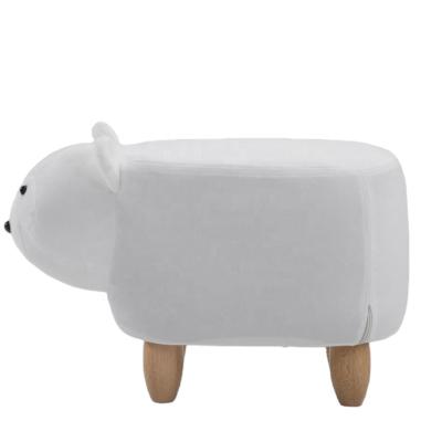 China Modern Wholesale Stool Panda Shaping Small Leather Stool cute animal for kids for sale