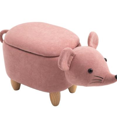 China Modern Cute Animal Kids Wooden Foot Stool Animal Shape Foot Foot Stool for sale