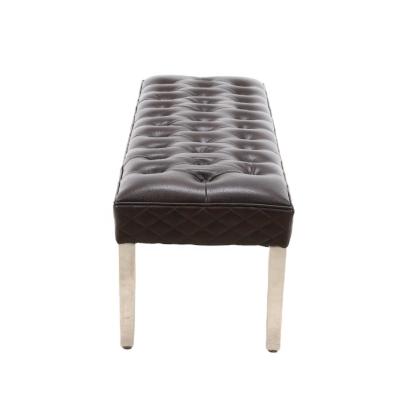 China Kd Modern Top Selling Home Bench Metal Leg PU Tufted Bench for sale