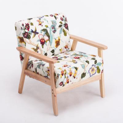 China Simple Modern Fabric Wood Frame Sofa Upholstered Armchair Dining Chair For Hotel Home Restaurant for sale