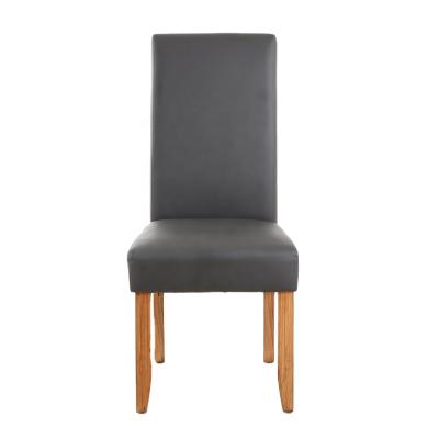 China New Modern Stylish Design Black PU Material Knocked-Down Dining Chair In Dining Room for sale