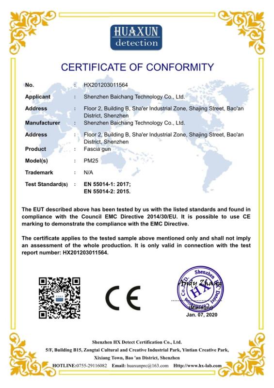 CE - Shenzhen Baichang Technology Co., Ltd.