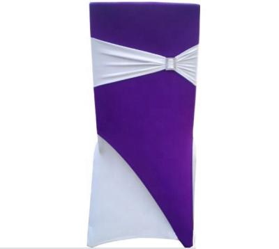 China Wedding Party Free Durable Elegant Washable Spandex Wrinkle Machine Universal Chair Cover And Belt for sale