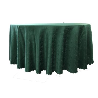 China Hot Selling Green 120inch Tablecloth Optional Waterproof To Wedding Table Cloth for sale