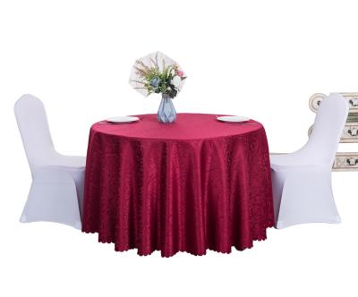 China Round Burgundy Table Clothes Waterproof Optional Luxury Wedding for sale