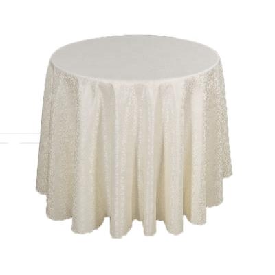 China Optional Washable Polyester Waterproof Decorative 120 Inch Round Tablecloth Table Cover For Wedding for sale