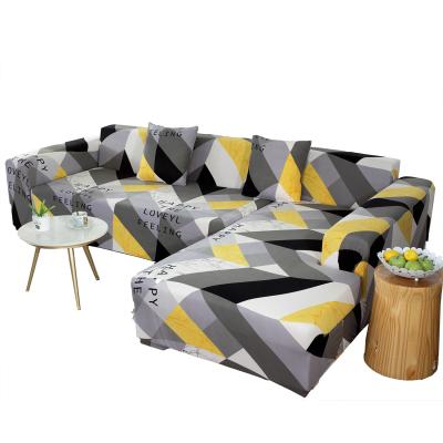 China Strong Elastic Durable Furniture Protector Soft Spandex Printing Couch Sofa Cover for sale