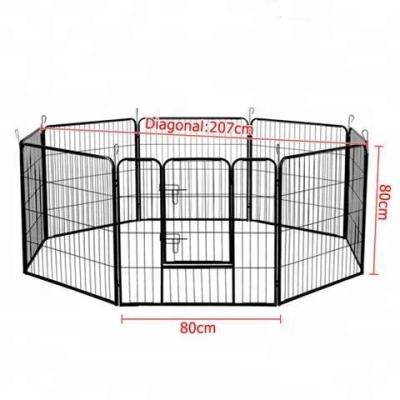 China 8 Panels Soft Portable Metal Dog Playpen Pets Steel Fence Exercise Playpen for sale