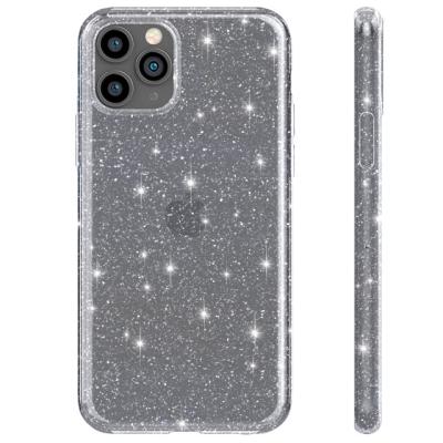 China Shockproof Silicone Phone Case For Iphone 11 Se 12 13 Xr Max Mini 8 7 Pro Back Cover Clear Glitter Protective for sale