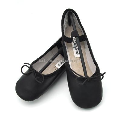 China Best Quality PU Women Girls Soft Unique Elastic Foldable Leather Ballet Slippers Professional Ballet Dance for sale