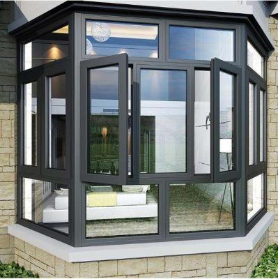 China Swing Double Aluminum Window Casement Glass Window for sale