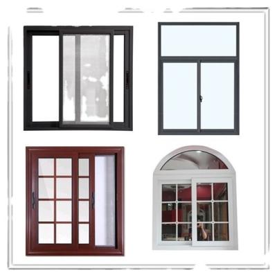 China Modern Plastic Window Sliding Window With Double Grille Glass Window for sale