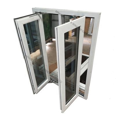 China Double Screen Hurricane Impact PVC Windows Prices Folding Laminated Tempered Glass With Screen Net To Bahamas for sale