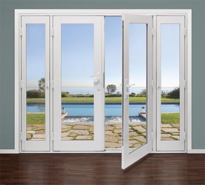 China Upvc Double Swing Modern Glass Door Casement French Door for sale