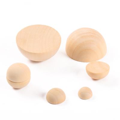 China Other Small Unfinished Wooden Bead DIY Painting Making Half Beads Handmade Kits and Arts Wood Crafts for sale