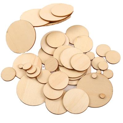 China TO ; EU; THE USA ; Asian unfinished wood etc. Slices Home Decoration Children's Wood Painting Round Square DIY Gift Semi-manufactured Products Wood Slices for sale