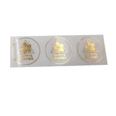 China Weatherproof Waterproof Die Cut Vinyl Label With Gold Silver Hot Stamping for sale