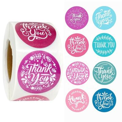 China Waterproof High Quality Customized Heart Shape Thank You Sticker Roll Or Sheet for sale