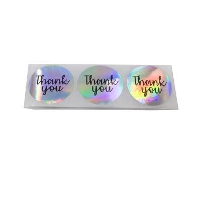 China Shenzhen HeHuan Waterproof Kiss Die Cut Sticker Thank You Vinyl Label With CMYK RGB Printing for sale