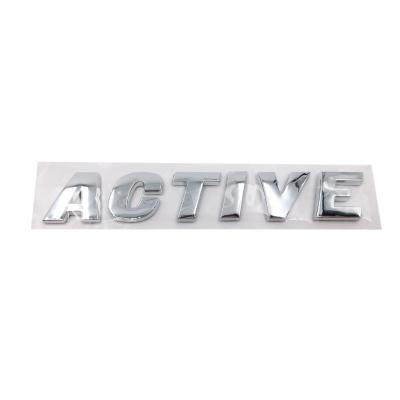 China ABS plastic material waterproof hard emblem badge silver color IML plate in mold label for custom sticker for sale