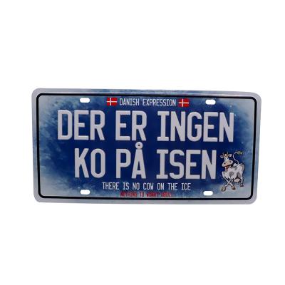 China Custom Aluminum Metal Printed Auto License Plates Europe Gray Card Plates for sale